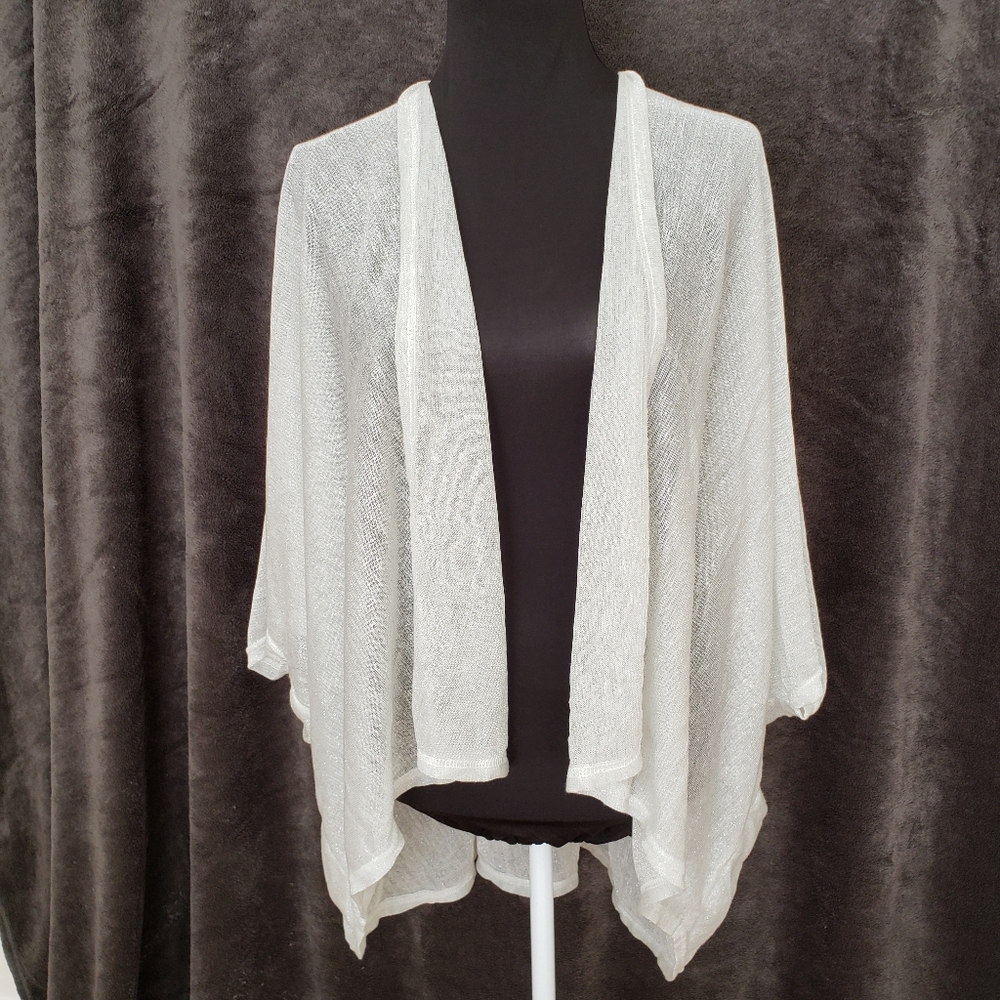 Sparkly Light Open Front Cardigan - One Si…